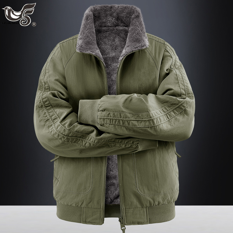 Winter Clothing Game - Herren Parkas Dikke Warme Omkeerbare Jassen