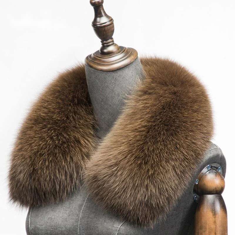 Winter Clothing Essentials - Winter Natuurlijke Vossenbont Sjaal Vierkante Kraag