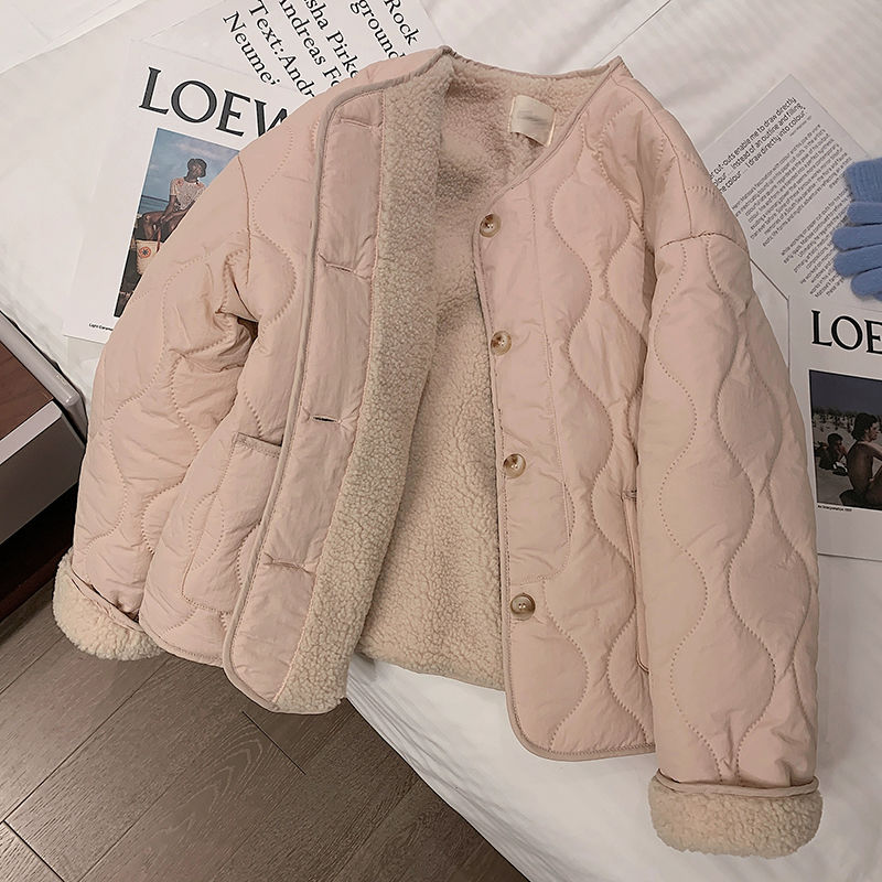 Winter Clothing Trends - Herfst Winter Gewatteerde Jas Knoppen Fleece