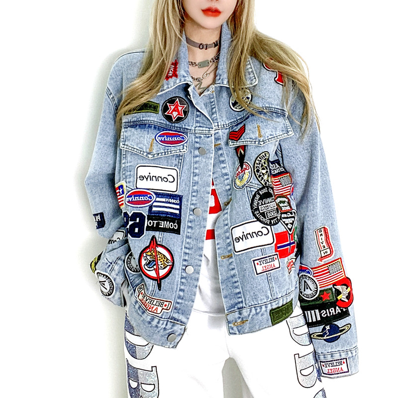 Winter Clothing Label - Mode Denim Jas Vrouwen Labels Applicaties