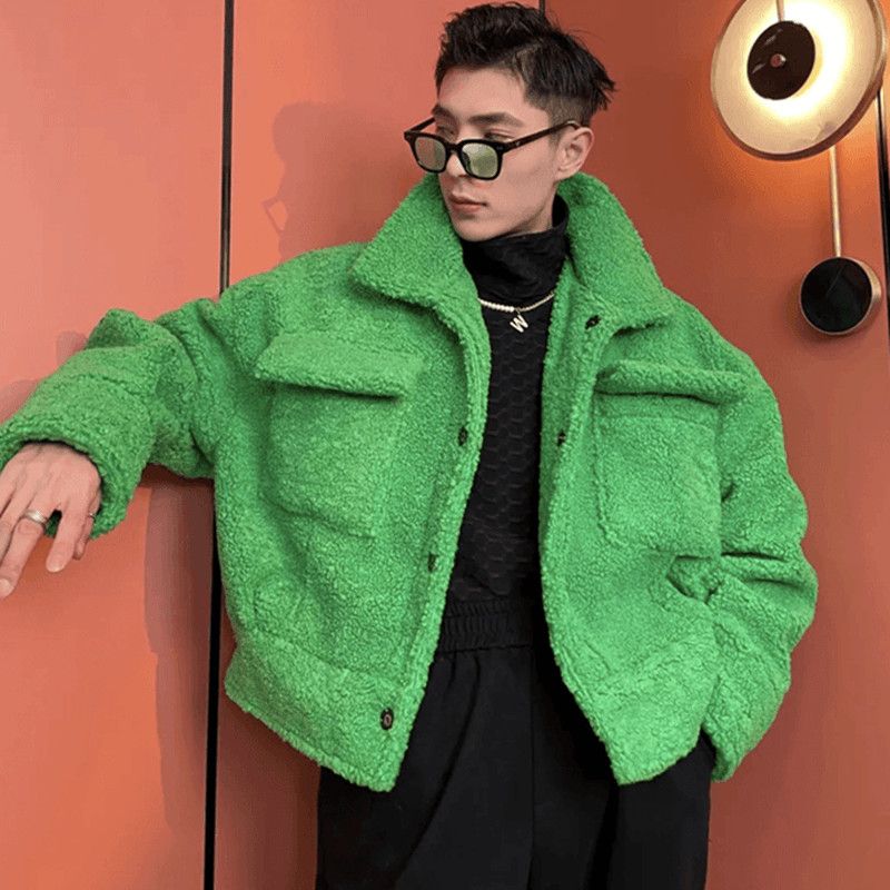 Winter Clothing Trends - 2024 Nieuwe Heren Lam Pluche Jas