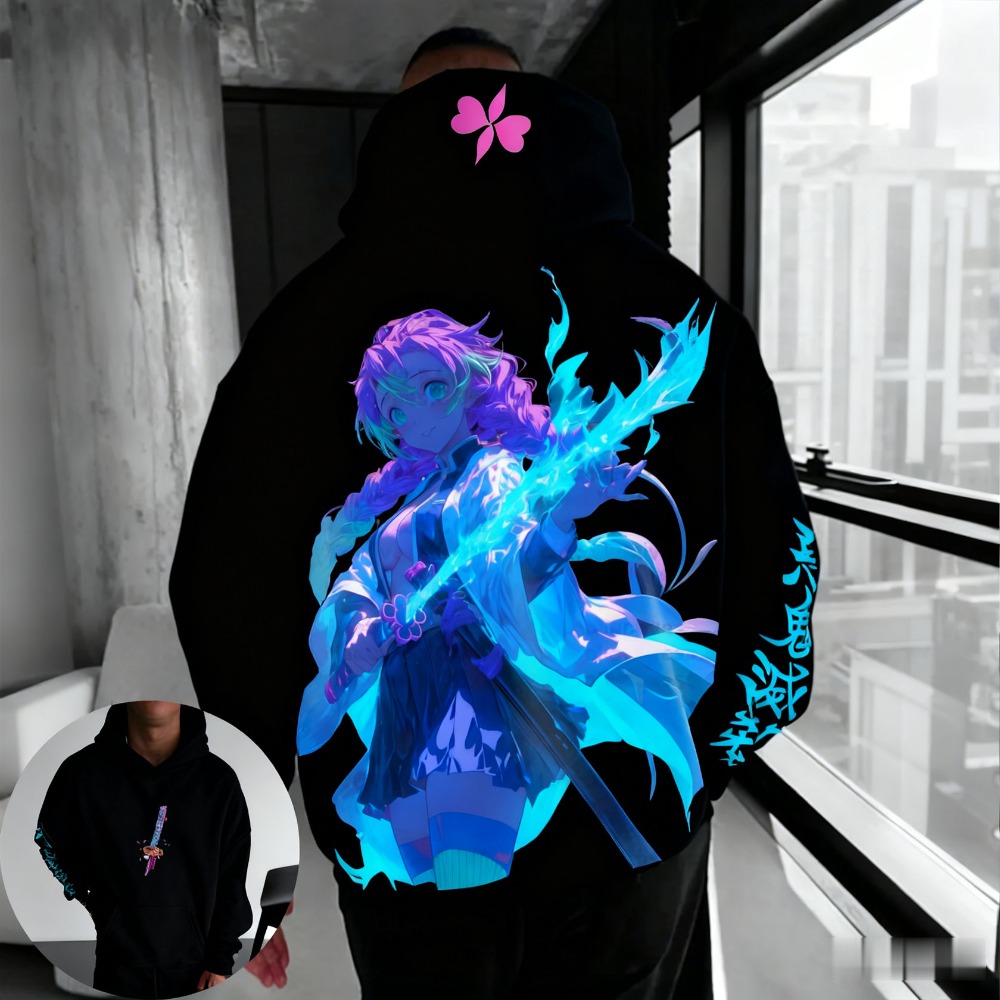 Winter Clothing Items - Nieuwe Demon Slayer-serie Oversized fleece hoodie