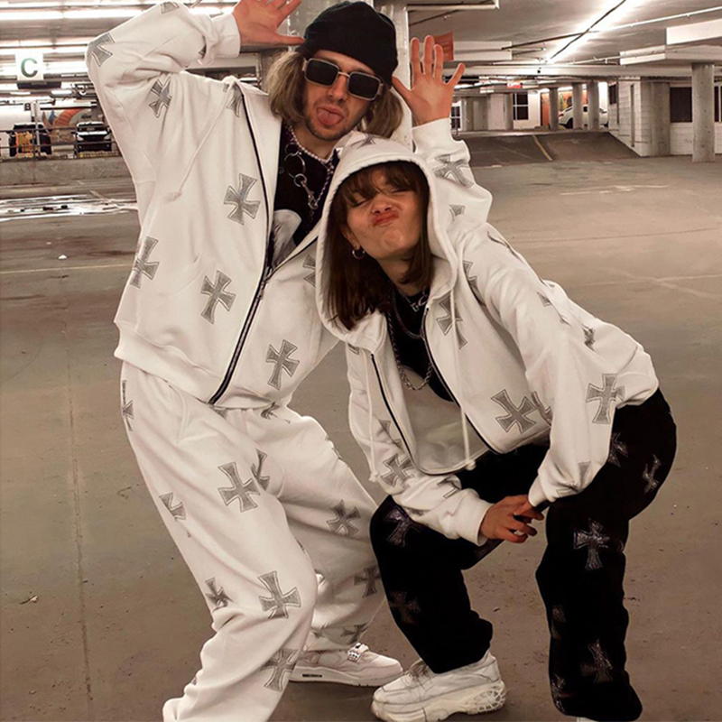 Winter Clothing For Sale - Amerikaanse Hiphop Retro Broekpakken Winter Trainingspak