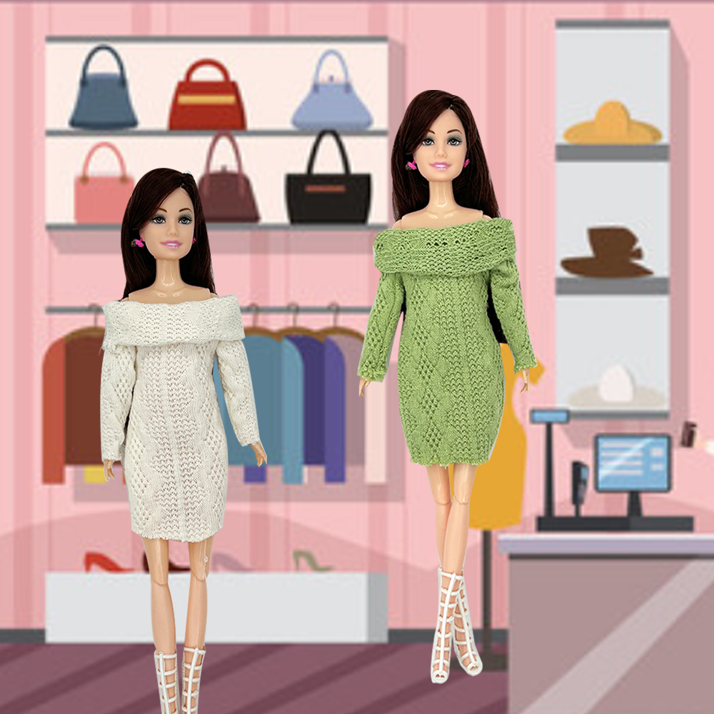 4 STKS Mode Trui Jurken voor 1 - Winter Clothing Game recensie en prijs