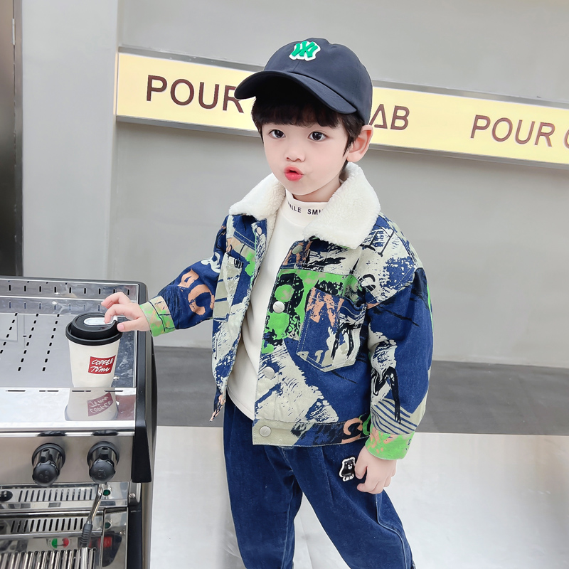 Kids Baby Warm Denim Jasje Par - Winter Clothing Drawing recensie en prijs